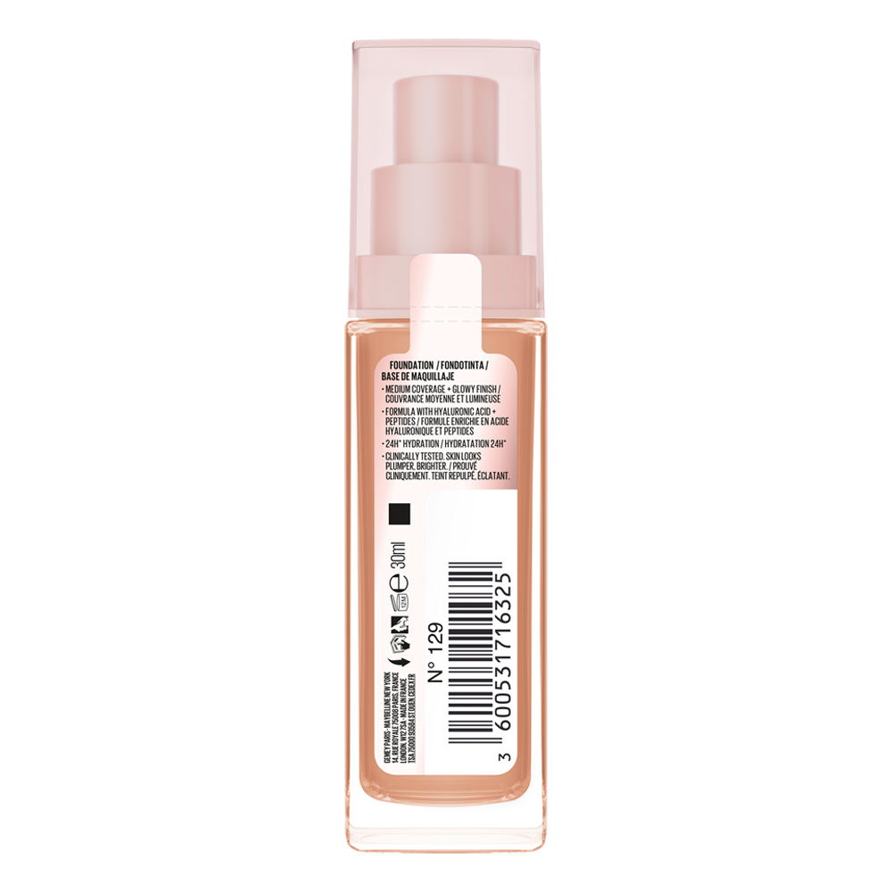 Bild: MAYBELLINE Face Lifter Plump & Glow Foundation 129