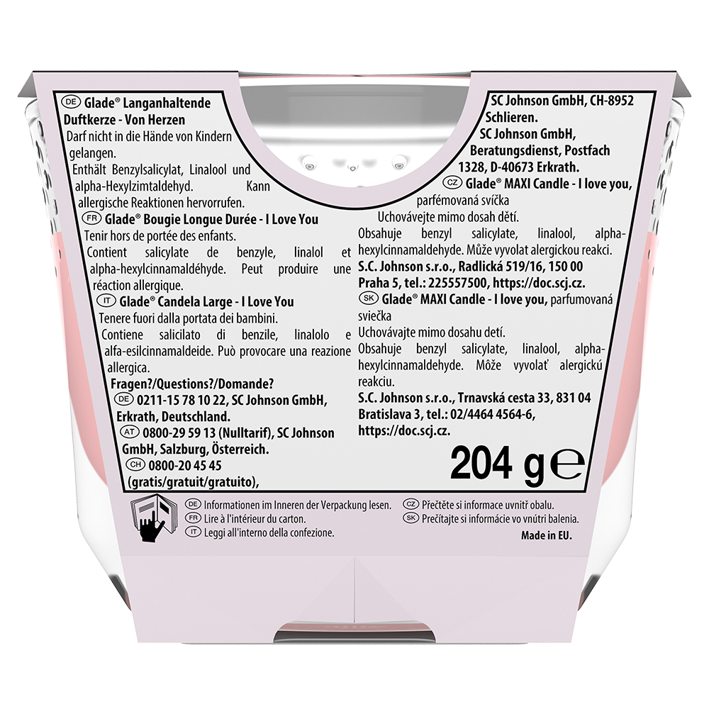 Bild: Glade Premium Duftkerze I Love you 