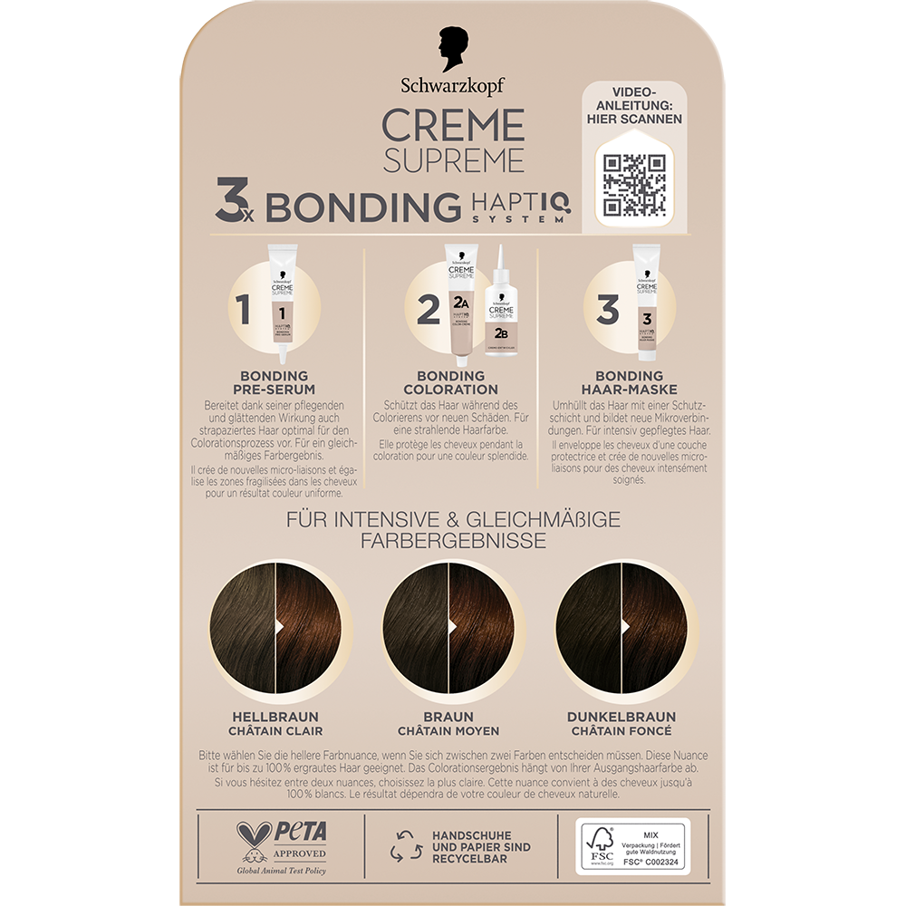 Bild: Schwarzkopf Creme Supreme Creme Coloration Schoko-Braun