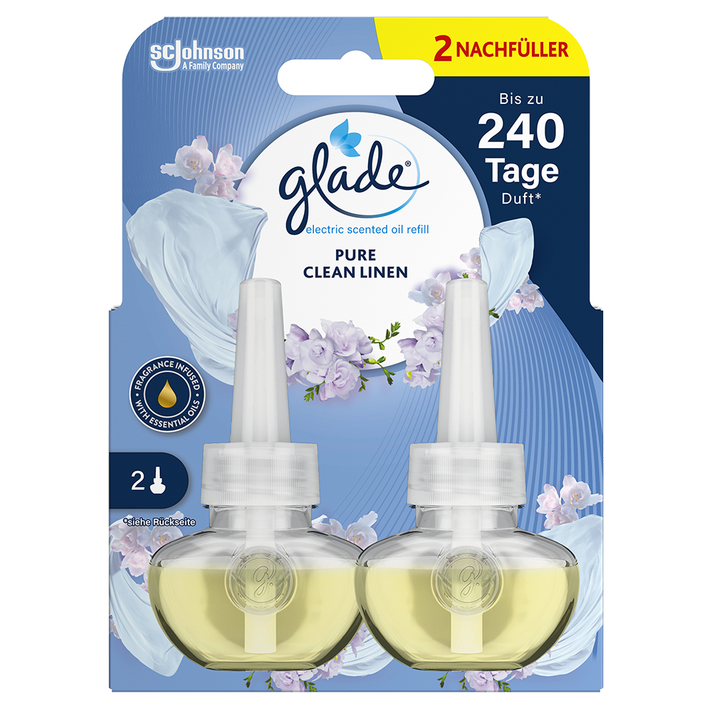 Bild: Glade Duftstecker Electric Scented Oil Pure Clean Linen Nachfüllung 