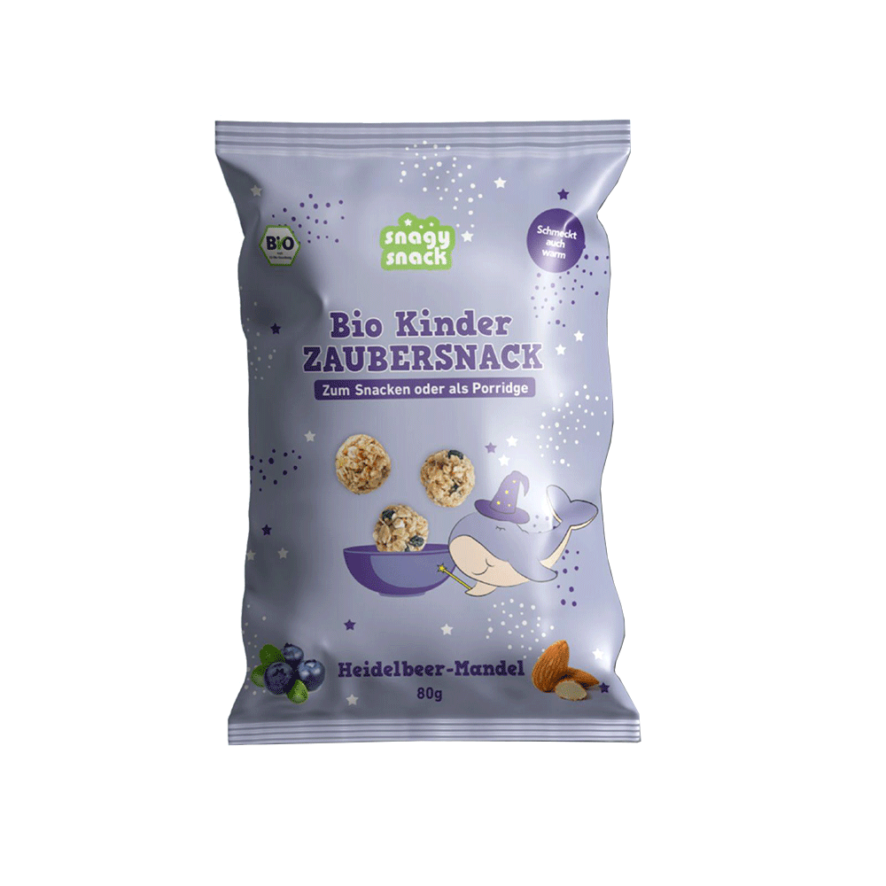 Bild: Snagy Bio Kinder Zaubersnack Heidelbeer Mandel 