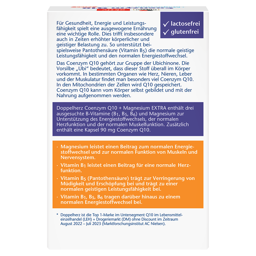 Bild: DOPPELHERZ Coenzym Q10 + Magnesium + B-Vitamine Extra 