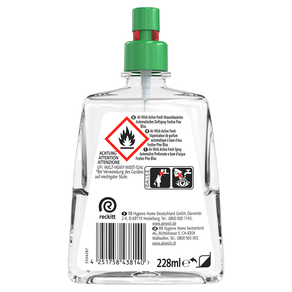 Bild: AIRWICK Active Fresh Automatisches Duftspray Nachfüllung Festive Pine Bliss 