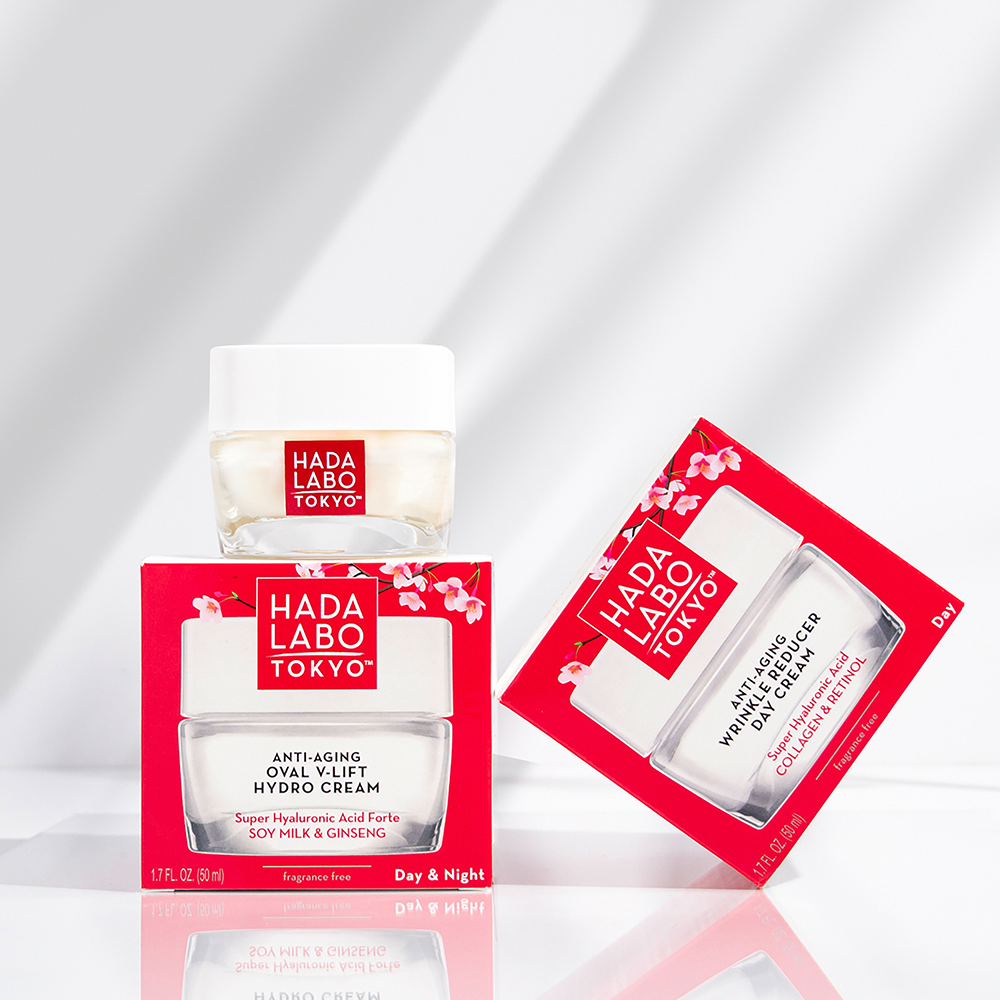 Bild: HADA LABO TOKYO Gesichtscreme Anti-Aging Oval V-Lift 