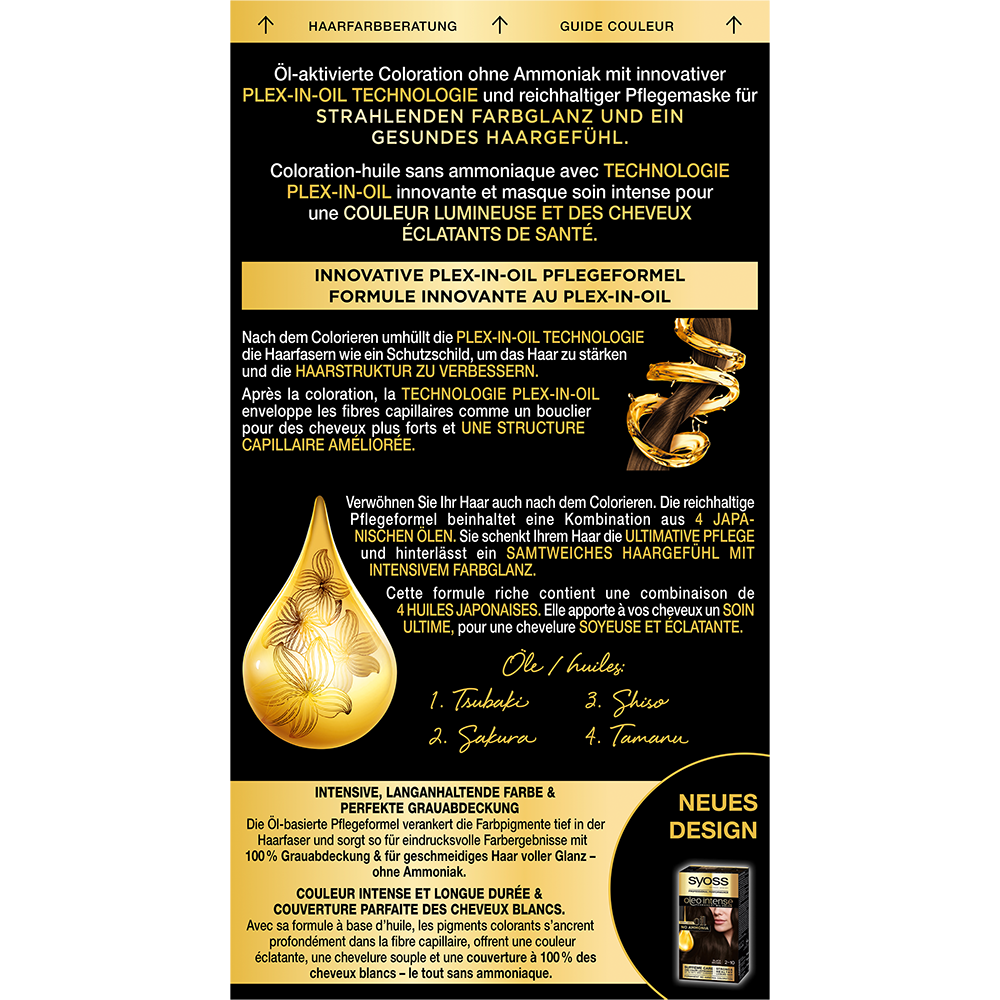 Bild: syoss oleo intense Permanente Öl Coloration Schwarzbraun
