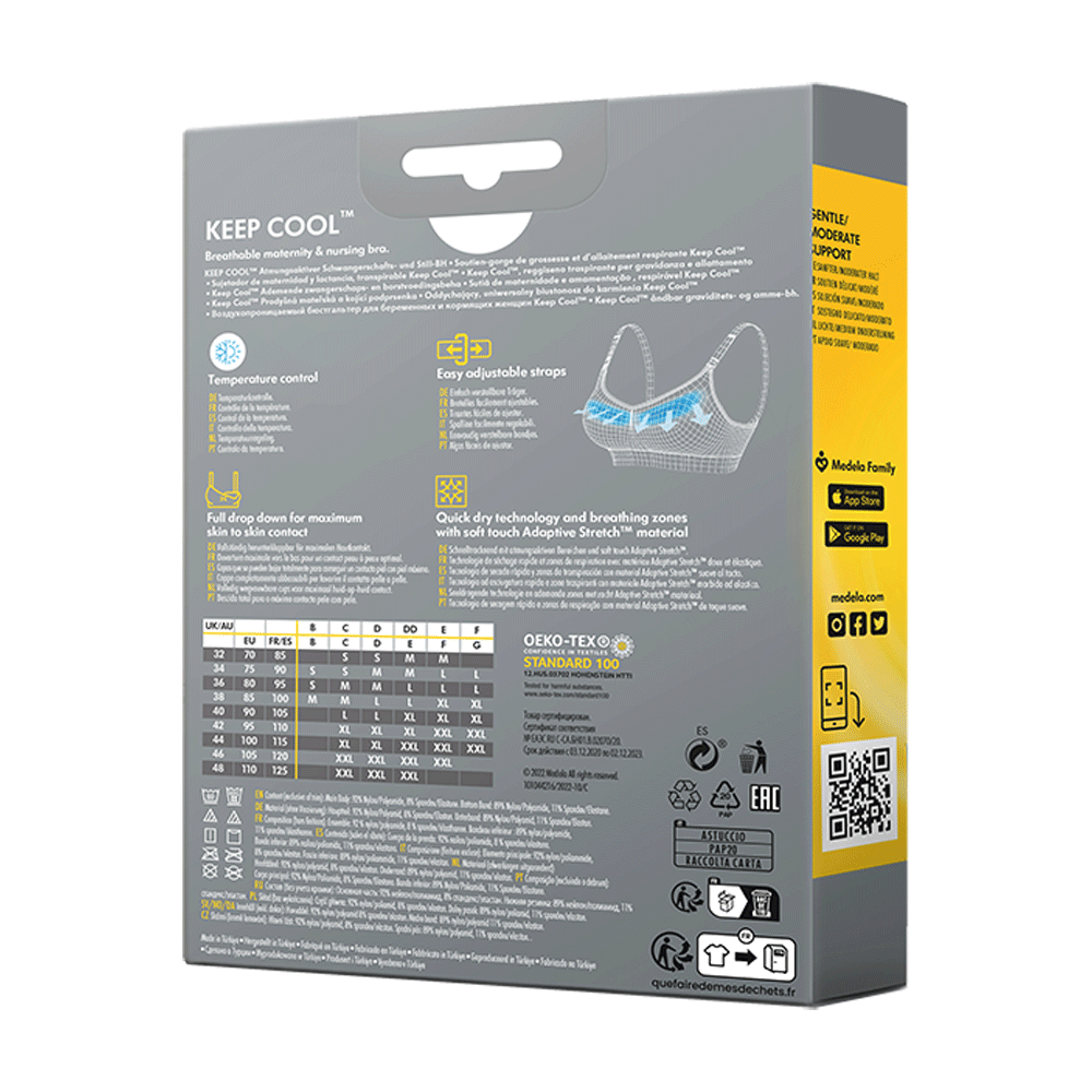 Bild: Medela Keep Cool Schwangerschafts- und Still BH white