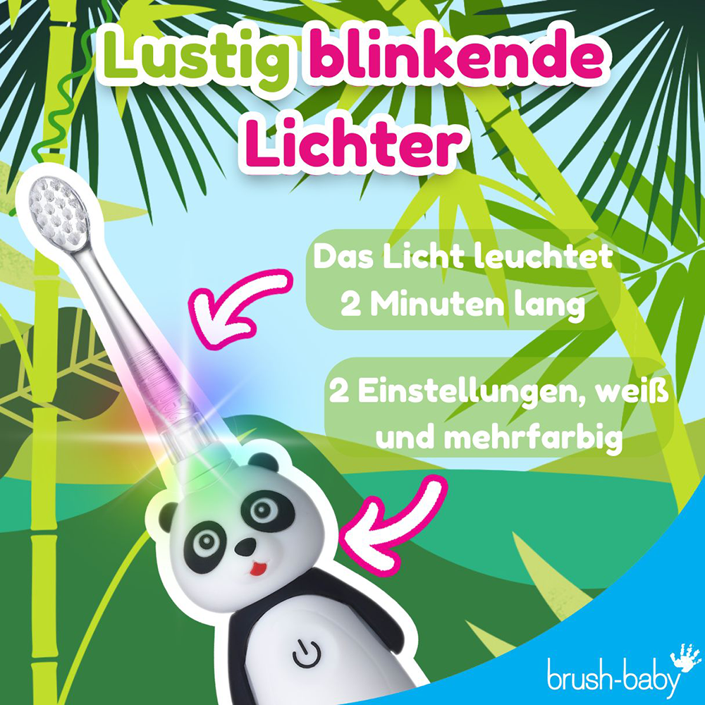 Bild: brush-baby Wild Ones Wiederaufladbare Elektrische Zahnbürste Pan-Pan Panda 