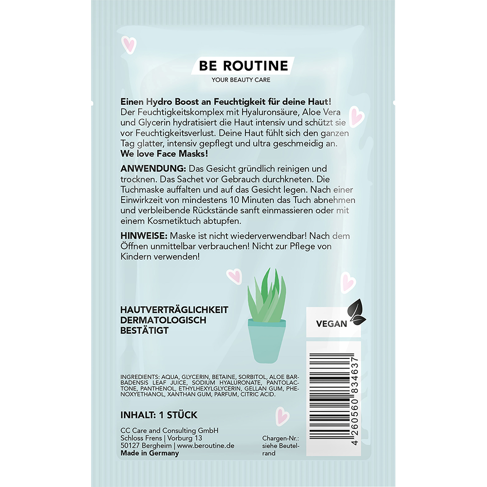 Bild: b.e. ROUTINE Tuchmaske Oh Oh Aloe 