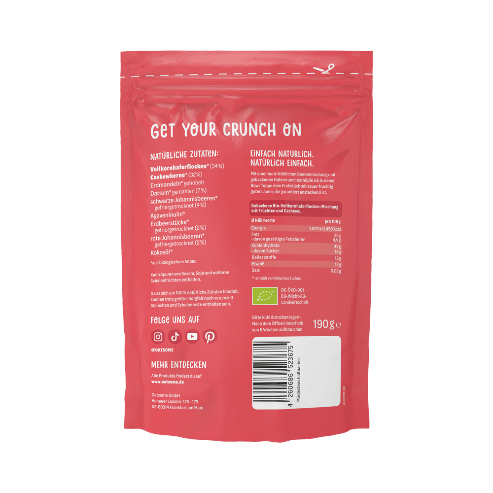 Bild: Oatsome Die Beerenbande Crunchy Topping 