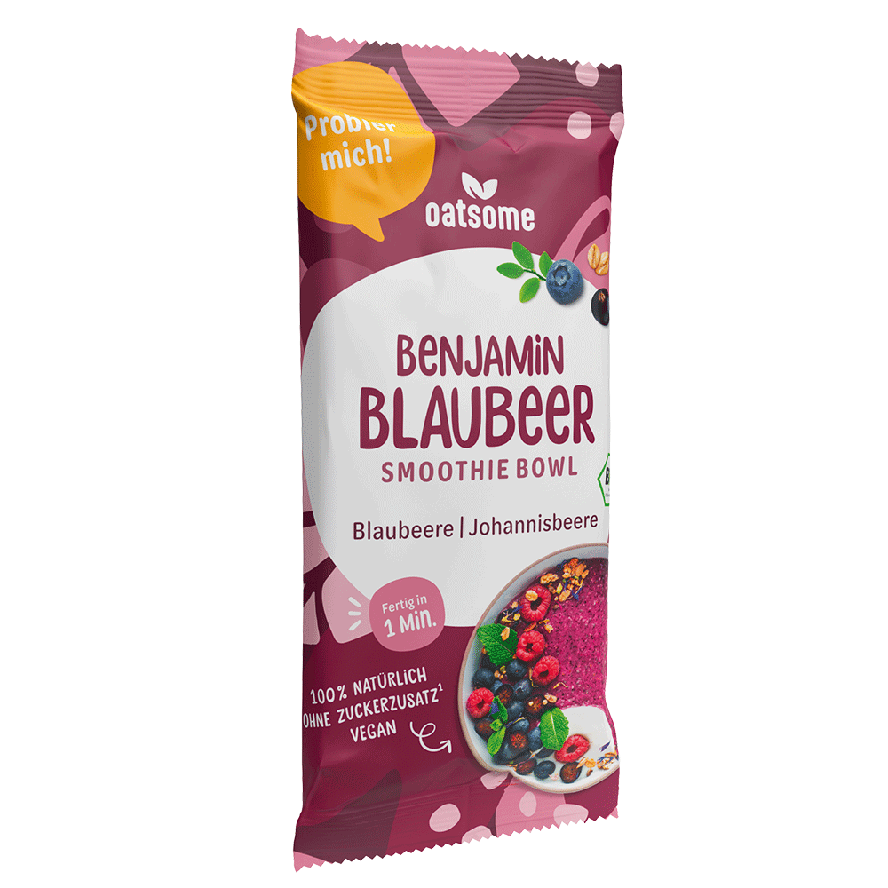 Bild: Oatsome Smoothie Bowl Benjamin Blaubeere Blaubeere Johannisbeere 