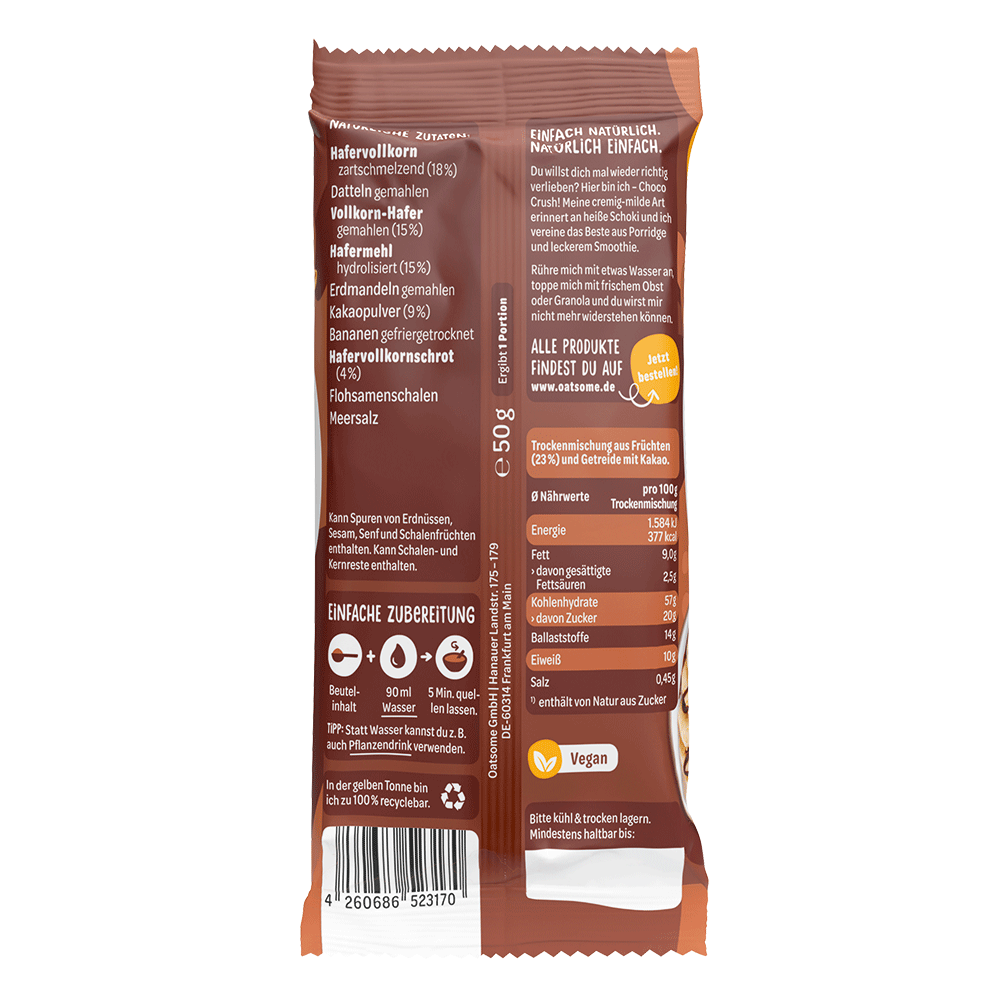 Bild: Oatsome Smoothie Bowl Choco Crush Milde Choco 