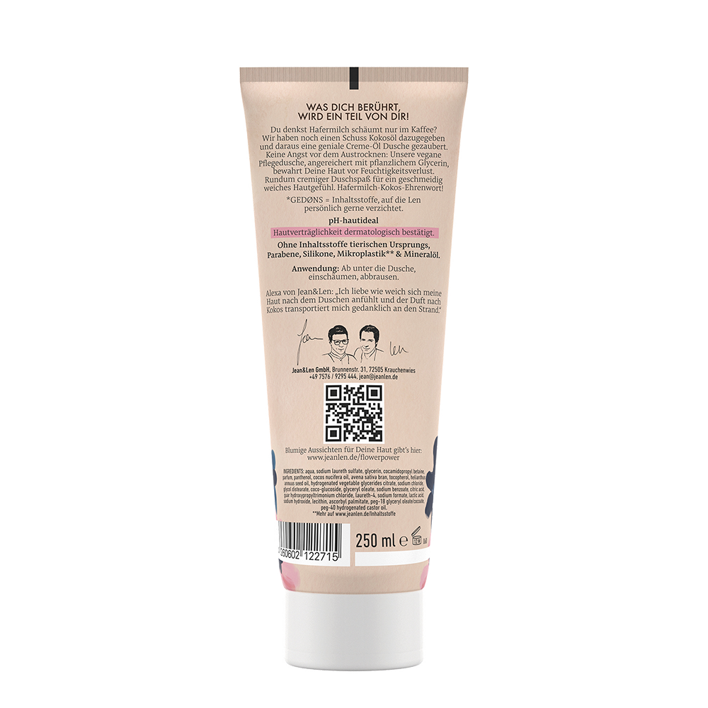 Bild: Jean&Len Creme-Öl Dusche Hafermilch Kokosöl 