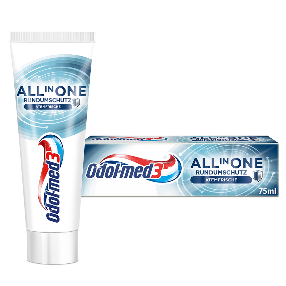 Bild: Odol-med3 Zahnpasta ALL IN ONE Rundumschutz Atemfrisch 
