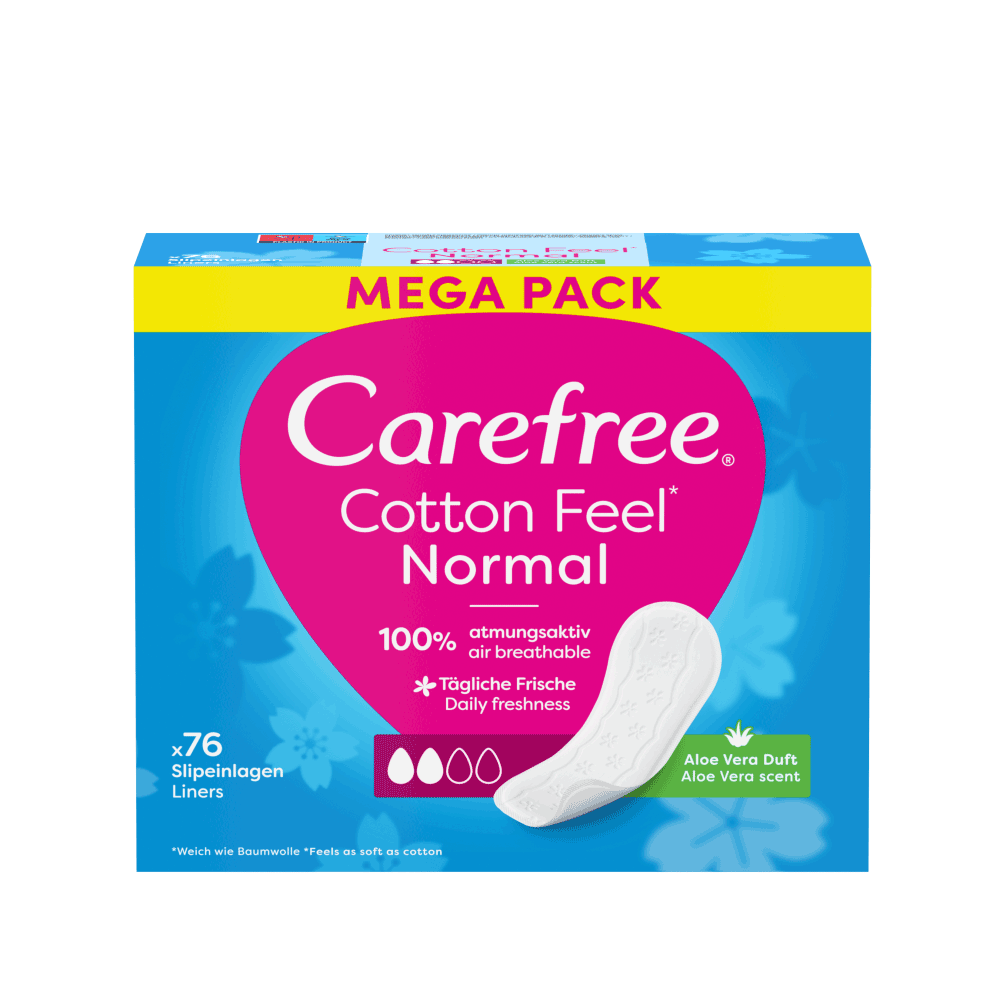 Bild: Carefree Cotton Feel Slipeinlagen Normal mit Aloe Vera Duft 