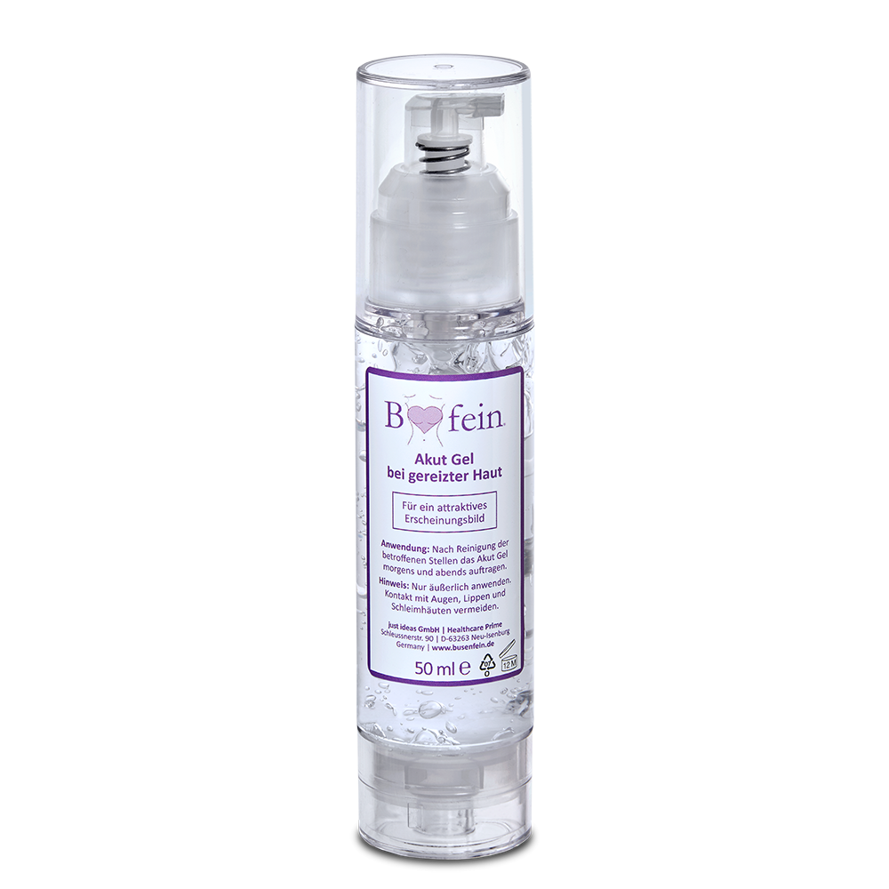 Bild: Busenfein Akut Gel bei gereizter Haut unter dem Busen 