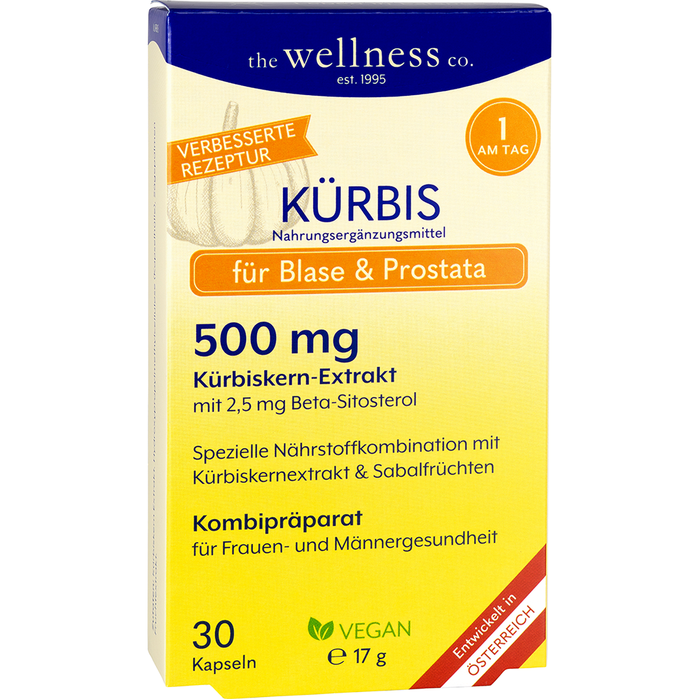 Bild: the wellness co. Kürbis für Blase und Prostata 