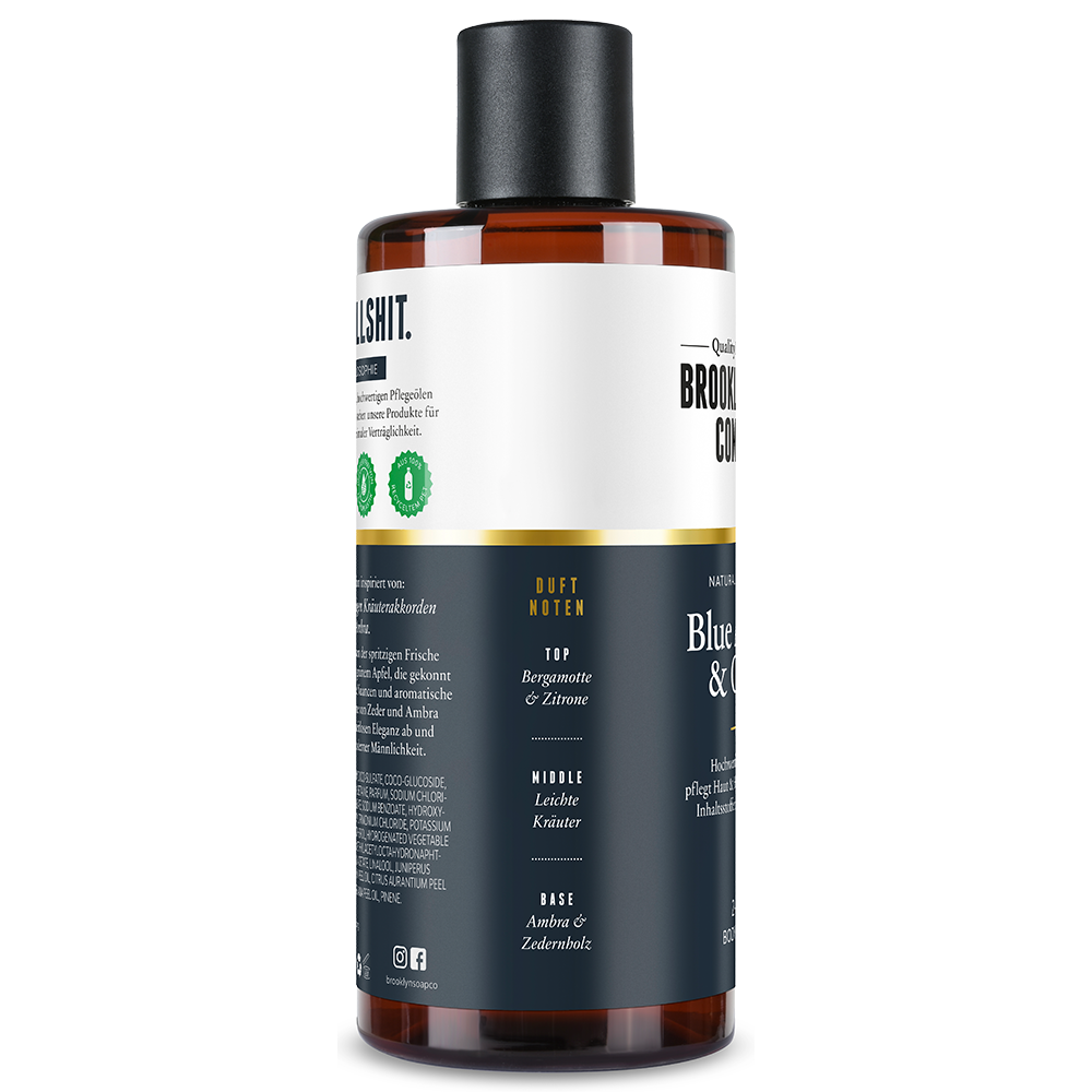 Bild: Brooklyn Soap Company Duschgel Blue Amber & Cedar 