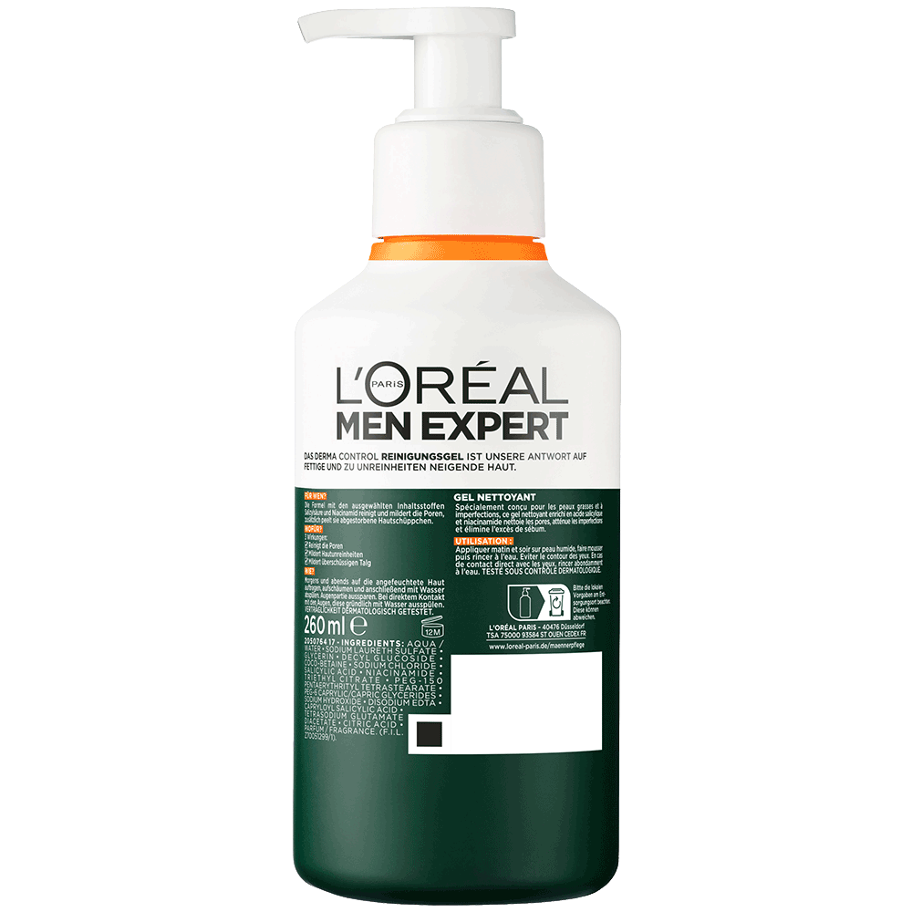 Bild: L'ORÉAL PARIS MEN EXPERT Derma Control Reinigungsgel 