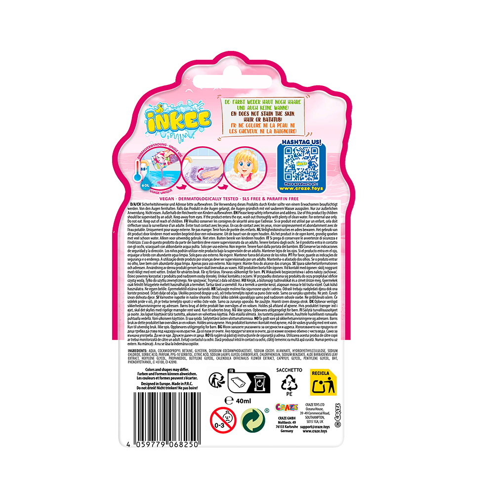 Bild: Craze Inkee Schaumbad Unicorn 