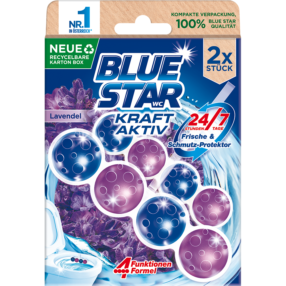 Bild: Blue Star Kraft Aktiv WC-Steine Lavendel 