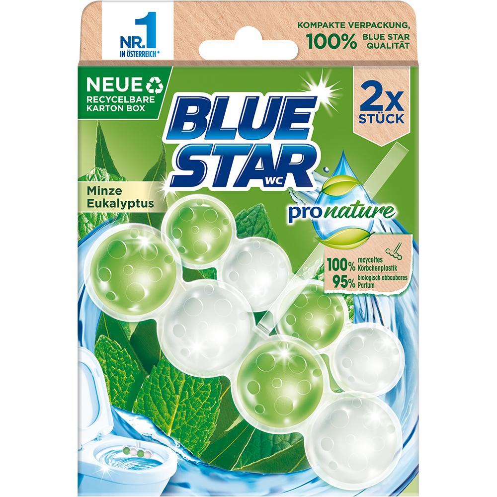 Bild: Blue Star pronature WC-Steine Minze Eukalyptus 