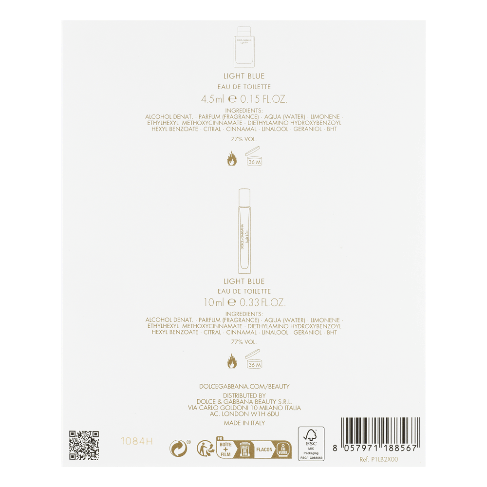 Bild: Dolce & Gabbana Geschenkset Light Blue Eau de Toilette 10 ml + Light Blue Eau de Toilette 4,5 ml 