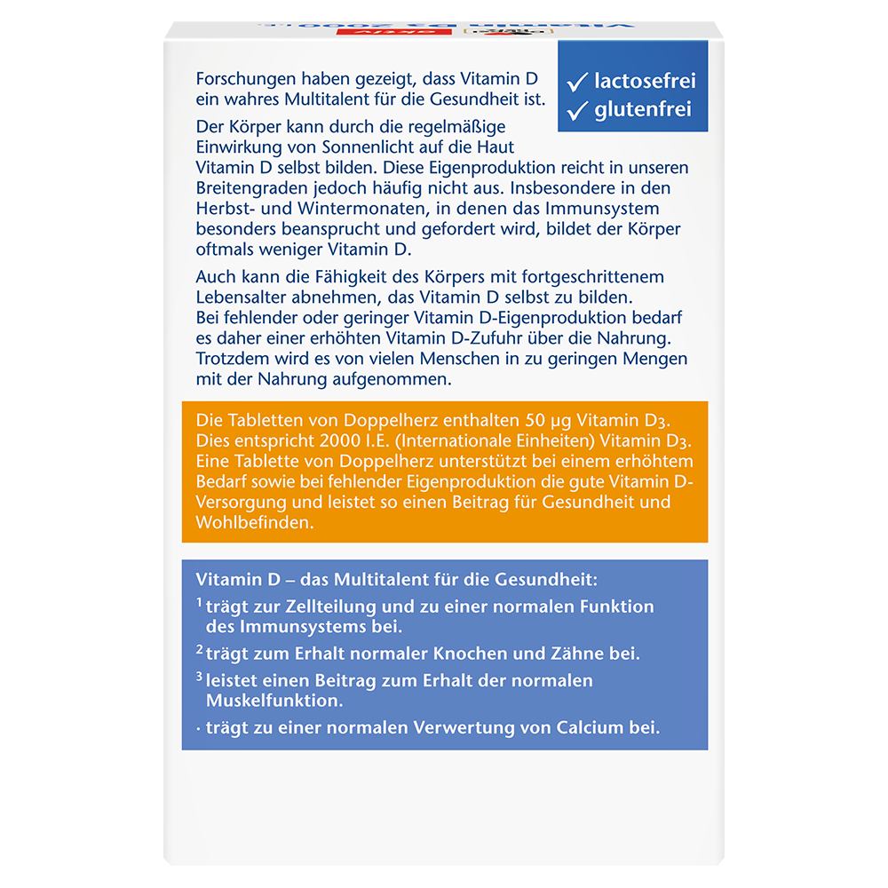 Bild: DOPPELHERZ Vitamin D3 2.000 I.E. 