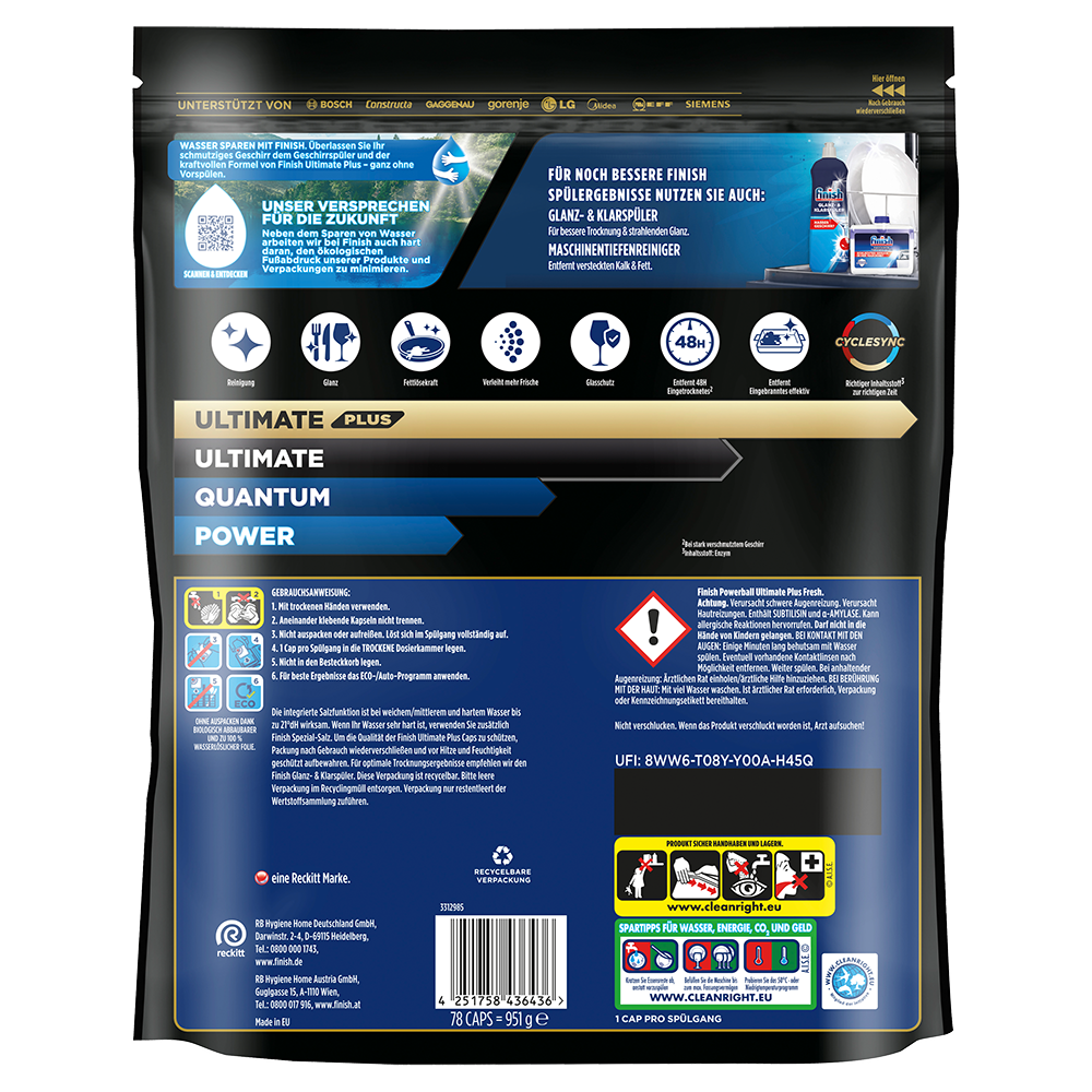 Bild: finish Powerball Ultimate Plus All In 1Caps Fresh 