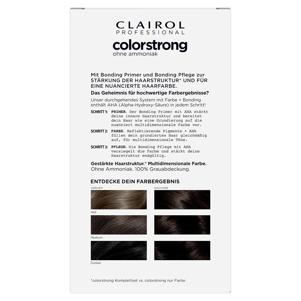 Bild: Clairol Professional Permanente Coloration Colorstrong Dunkelbraun Dunkelbraun