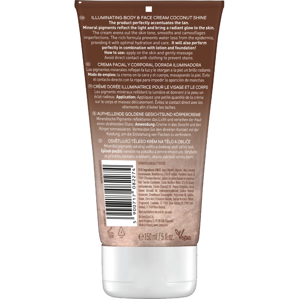 Bild: Lirene Illuminating Body and Face Cream Coconut Shine 