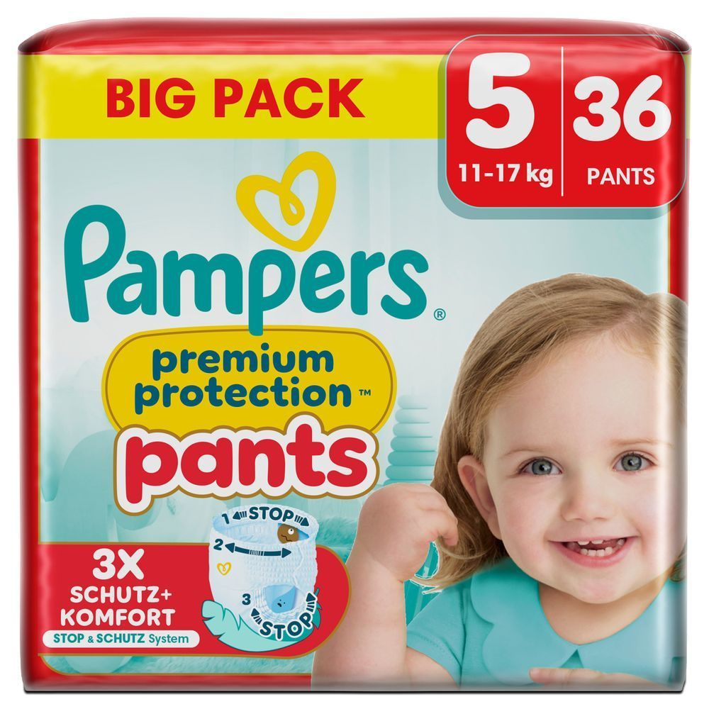 Bild: Pampers Premium Protection Pants Größe 5, 11kg-17kg, Big Pack 