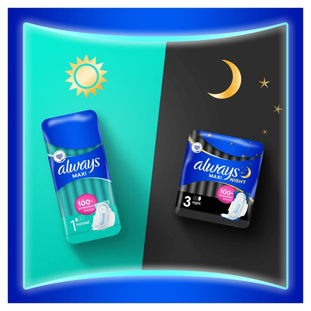 Bild: always Maxi Night Binden Mit Flügeln (G3)