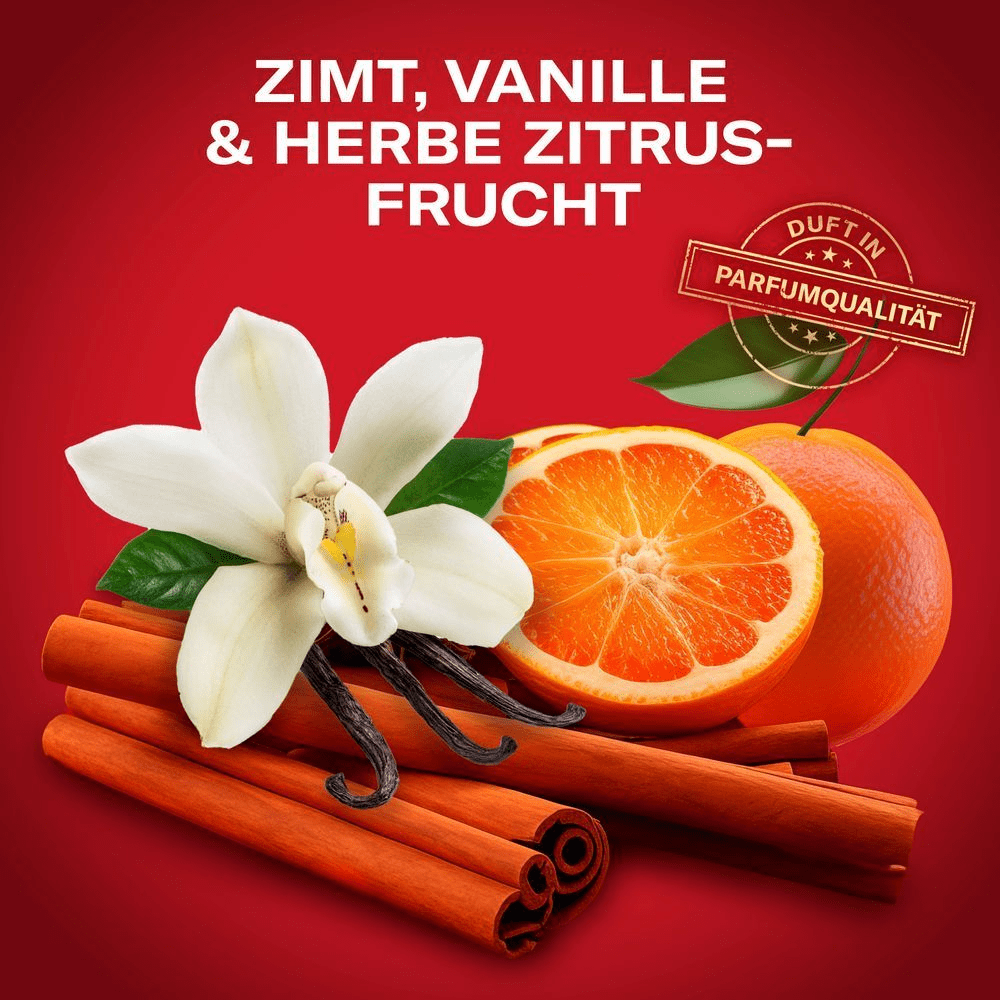 Old Spice Duft mit Zimt, Vanille und herber Zitrusfrucht, in Parfümqualität, dargestellt mit den natürlichen Duftquellen.