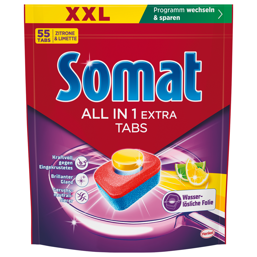 Bild: Somat All in 1 Extra Geschirrspültabs Zitrone & Limette 