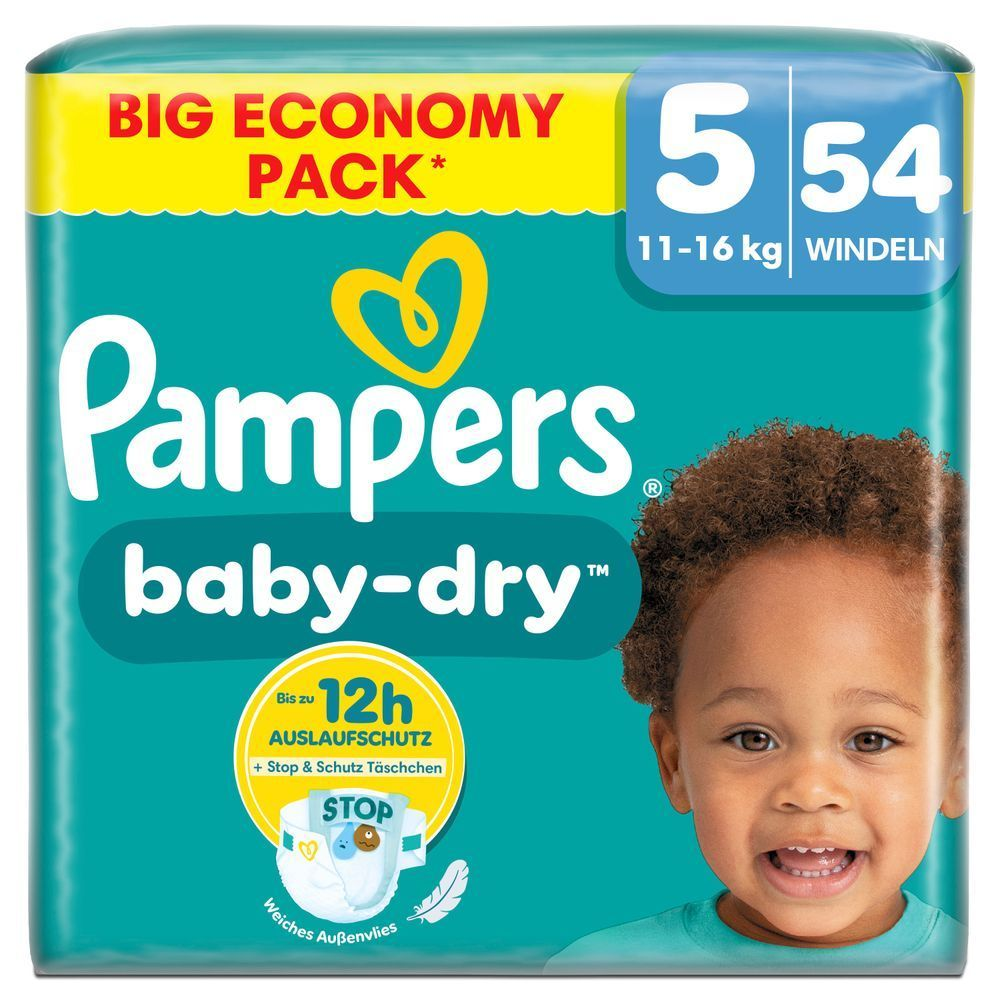 Bild: Pampers Baby-Dry Größe 5, 11kg-16kg, Big Pack 
