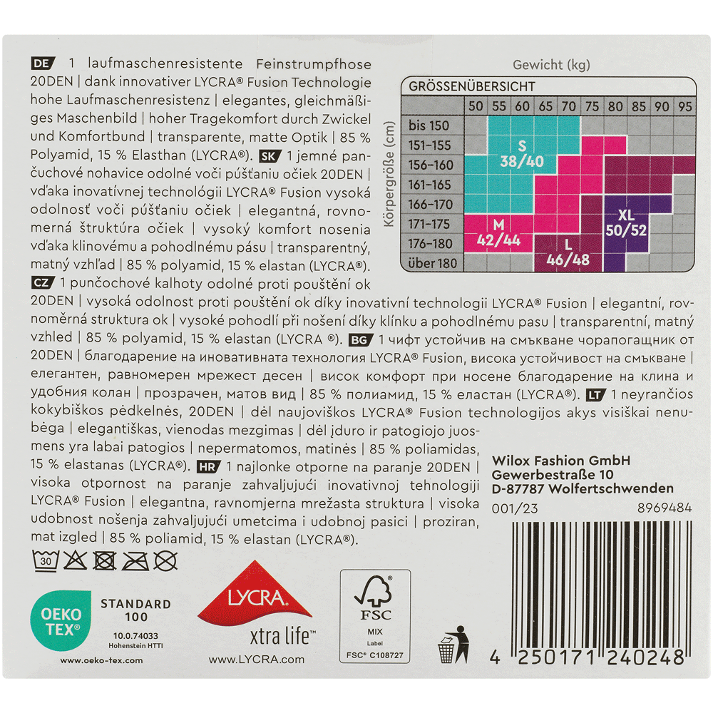 Bild: Vivess Strumpfhose Laufmaschen Resistent L Amber