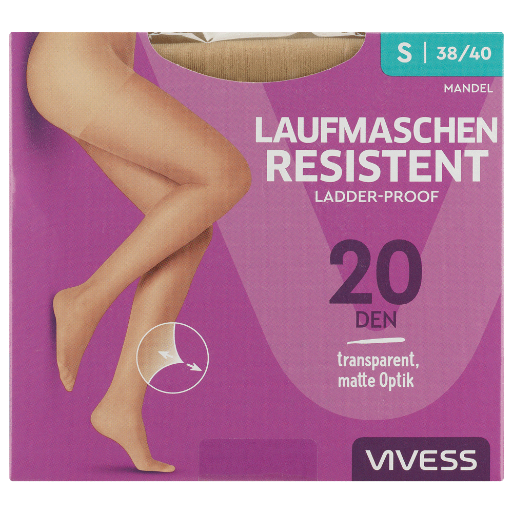 Bild: Vivess Strumpfhose Laufmaschen Resistent S Mandel