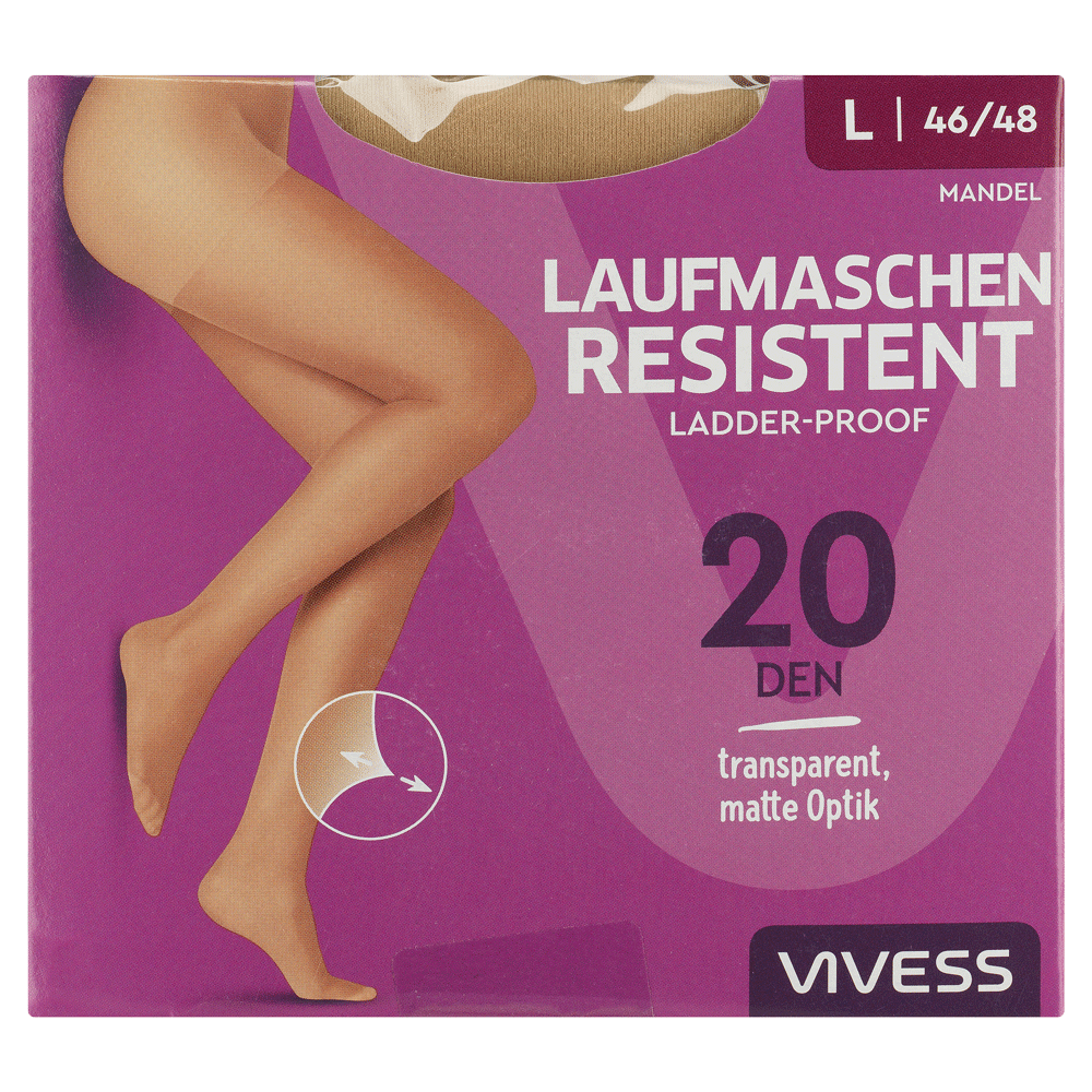 Bild: Vivess Strumpfhose Laufmaschen Resistent L Mandel