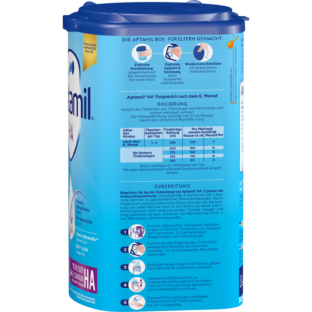 Bild: Aptamil 2 HA, Folgemilch
