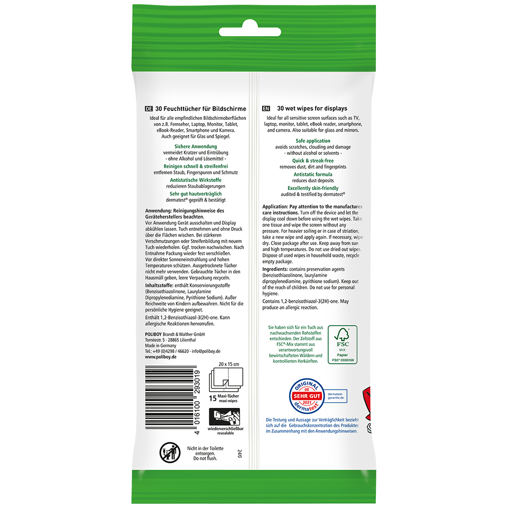 Bild: Poliboy Feuchttücher Bildschirm 