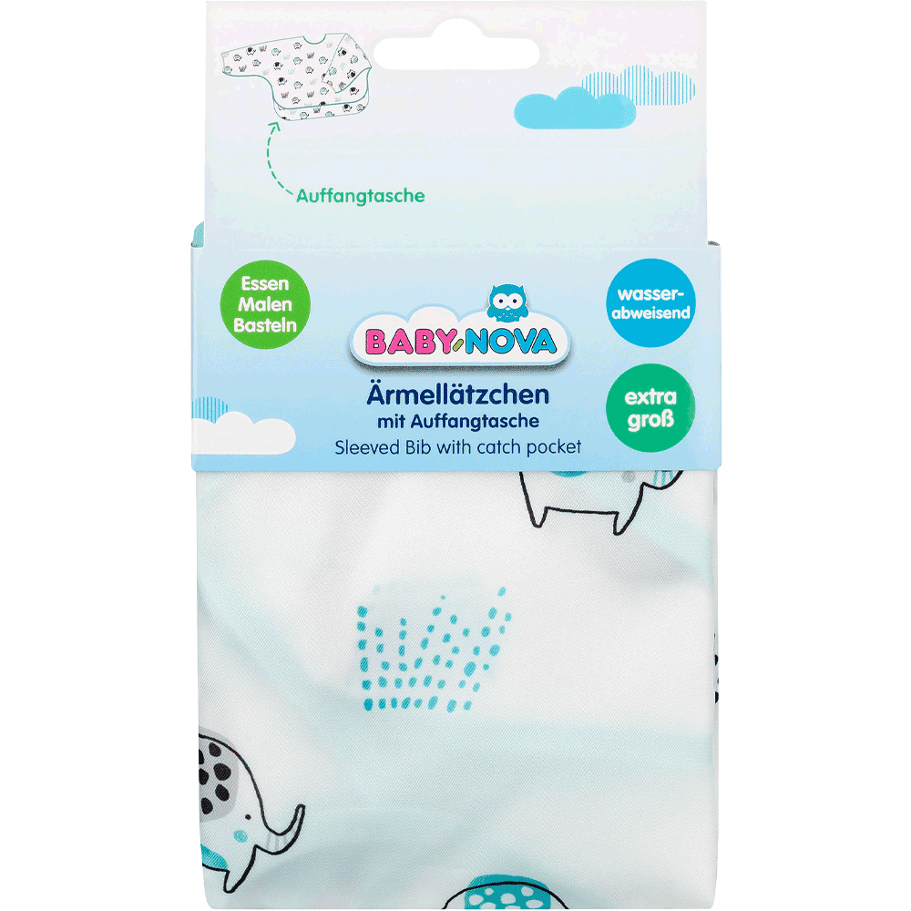 Bild: BABY-NOVA Ärmellätzchen mit Auffangtasche