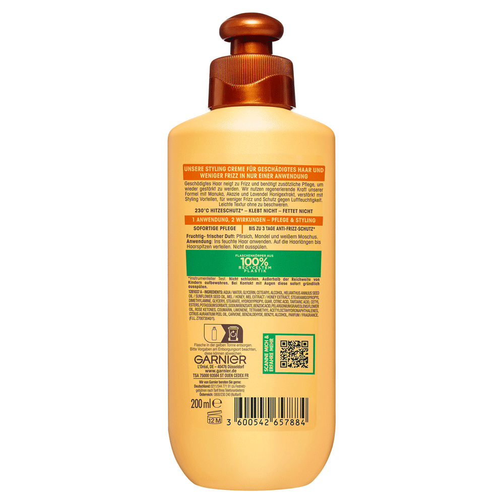 Bild: GARNIER Wahre Schätze 2-in-1 Pflege & Styling Honig Schätze 