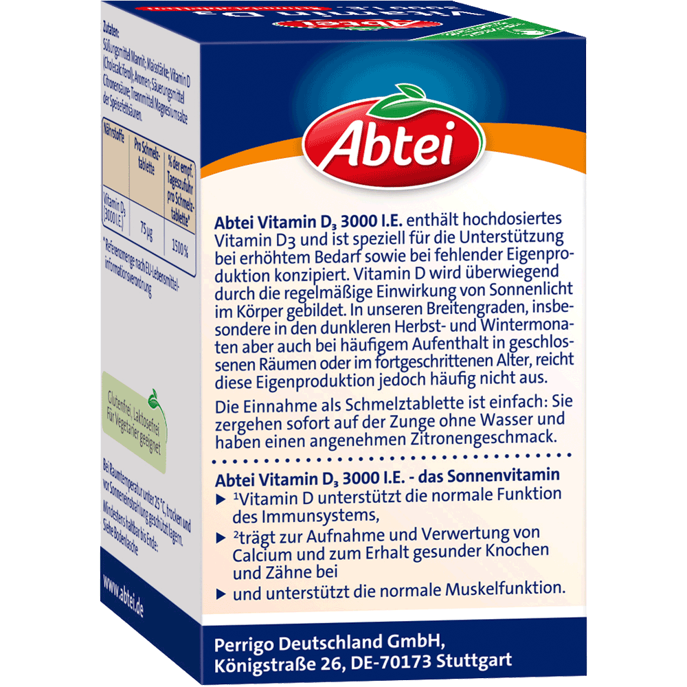 Bild: Abtei Vitamin D3 3000 I.E.