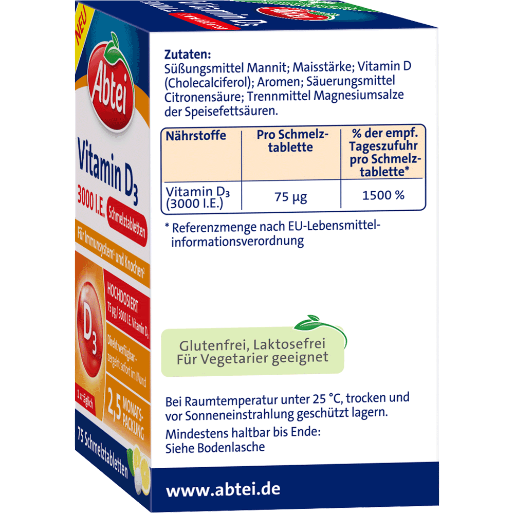Bild: Abtei Vitamin D3 3000 I.E.