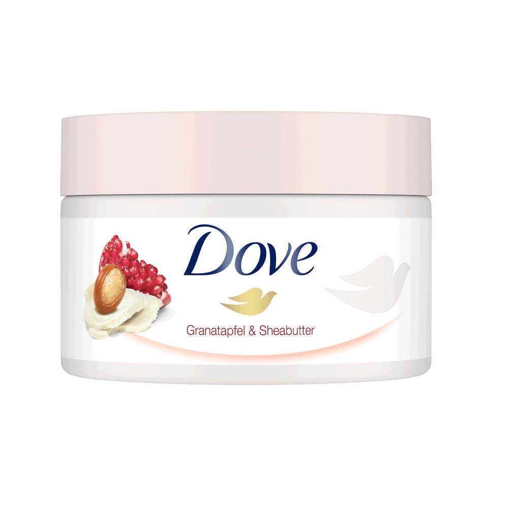 Bild: Dove Duschpeeling Granatapfel & Sheabutter 
