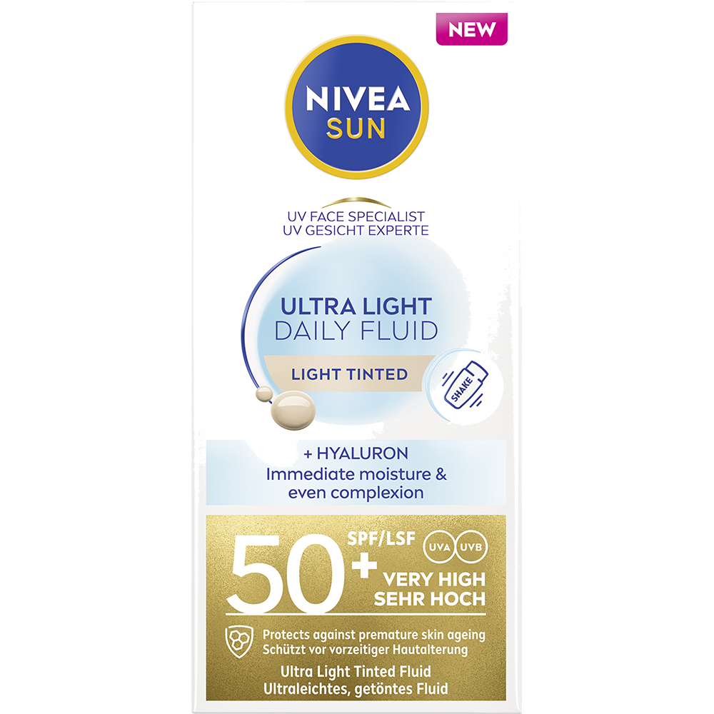 Bild: NIVEA Sun Ultra Light Daily leicht getöntes Fluid LSF 50+ 