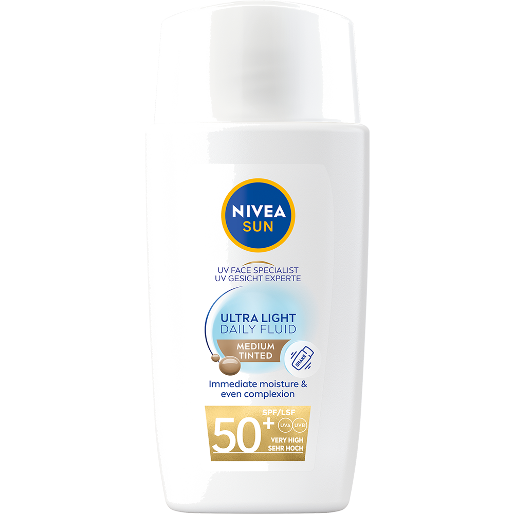 Bild: NIVEA Sun Ultra Light Daily medium getöntes Fluid LSF 50+ 