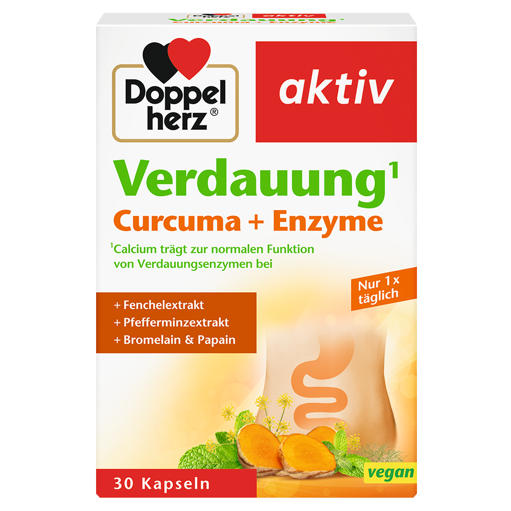 Bild: DOPPELHERZ Verdauung Curcuma + Enzyme