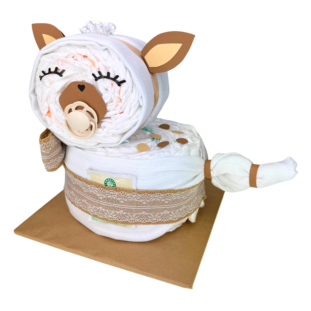 Bild: BABYWELL Windeltorte Rehlein Vintage 