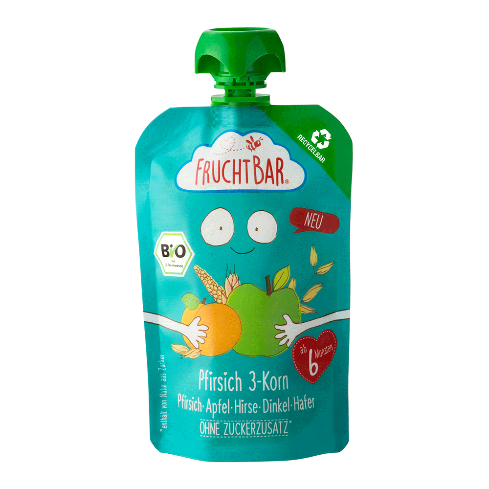 Bild: FruchtBar Quetsche Pfirsich 3 Korn